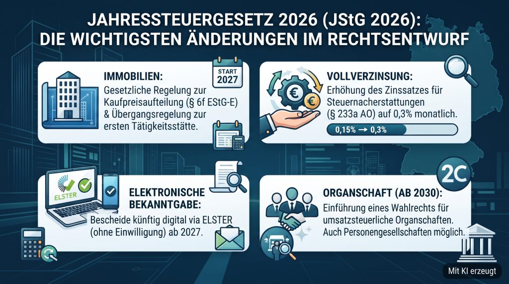 Jahressteuergesetz 2026: Überblick