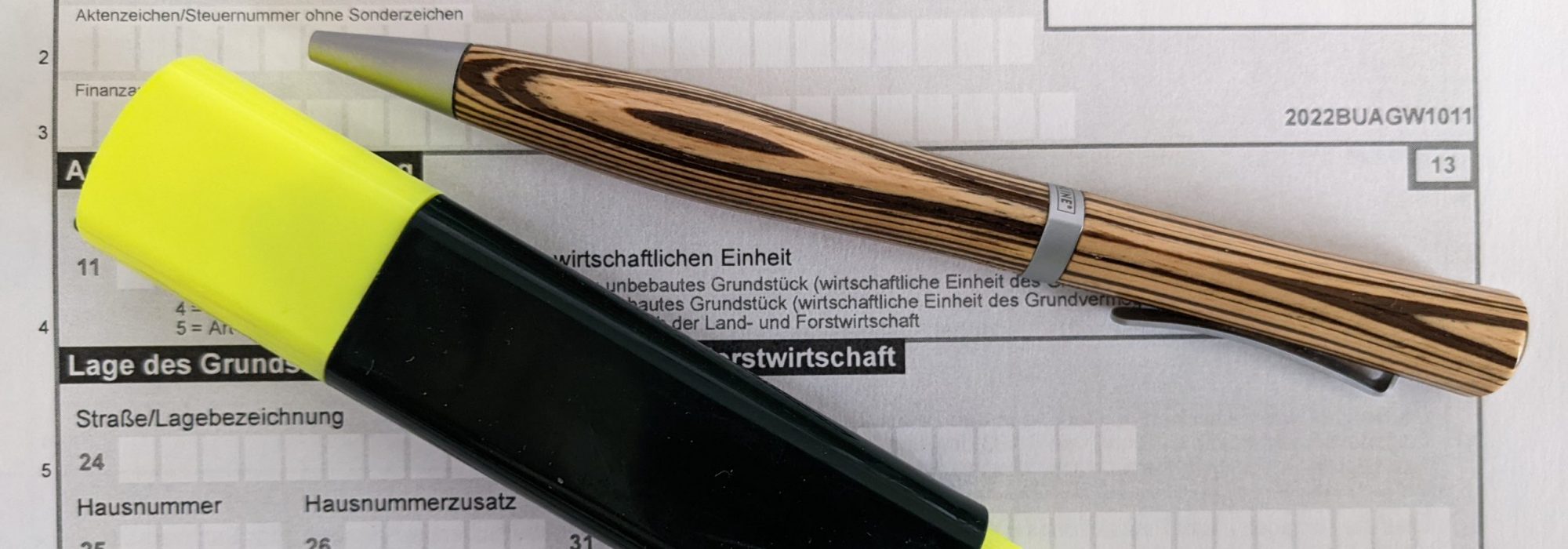 Erklärung zur Feststellung des Grundsteuerwerts